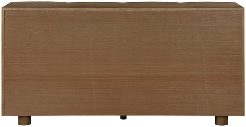 Farrah Brown Cane, Solid Wood And Oak Veneer Sideboard/Buffet, 1 Piece