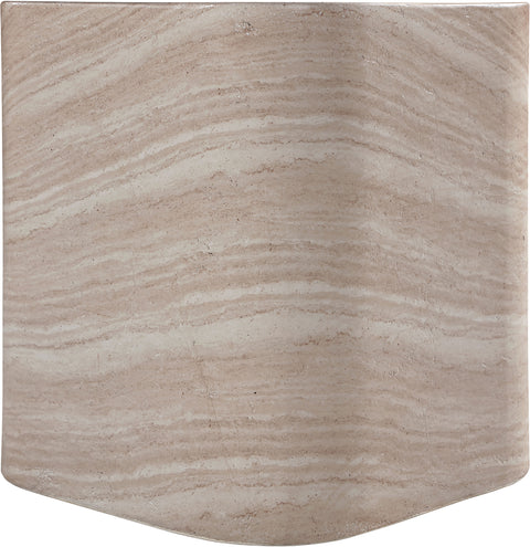 Jessa Travertine Concrete Indoor / Outdoor End / Side Table, 1 Piece