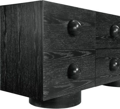 Romeo Black Rubberwood with Oak Veneer Sideboard/Buffet