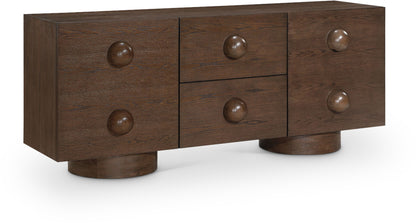 Romeo Brown Rubberwood with Oak Veneer Sideboard/Buffet