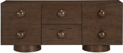 Romeo Brown Rubberwood with Oak Veneer Sideboard/Buffet