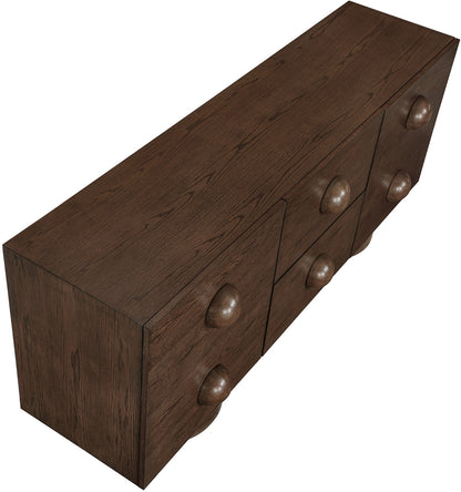 Romeo Brown Rubberwood with Oak Veneer Sideboard/Buffet