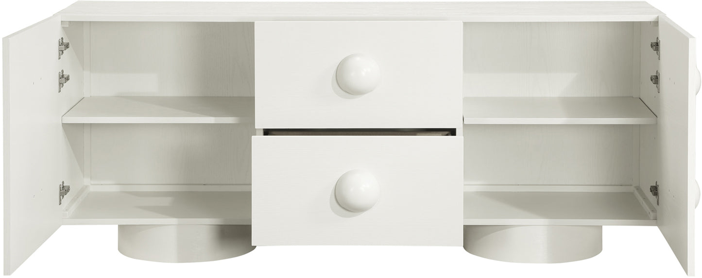 romeo cream rubberwood with oak veneer sideboard/buffet