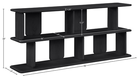 Camden Black Solid Wood And Oak Veneer Media Console, 1 Piece