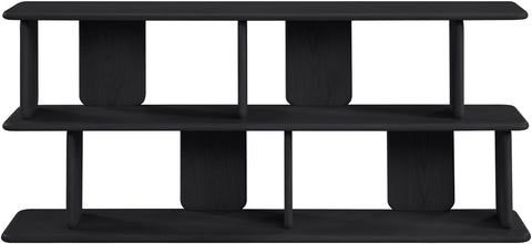 Camden Black Solid Wood And Oak Veneer Media Console, 1 Piece