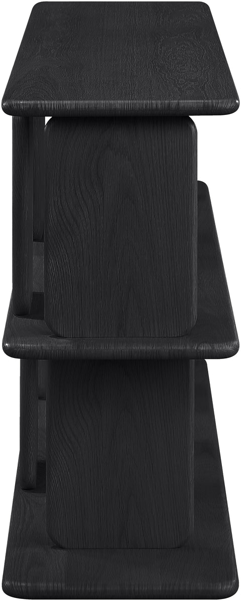 Camden Black Solid Wood And Oak Veneer Media Console, 1 Piece