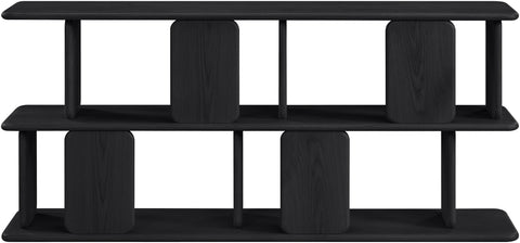 Camden Black Solid Wood And Oak Veneer Media Console, 1 Piece
