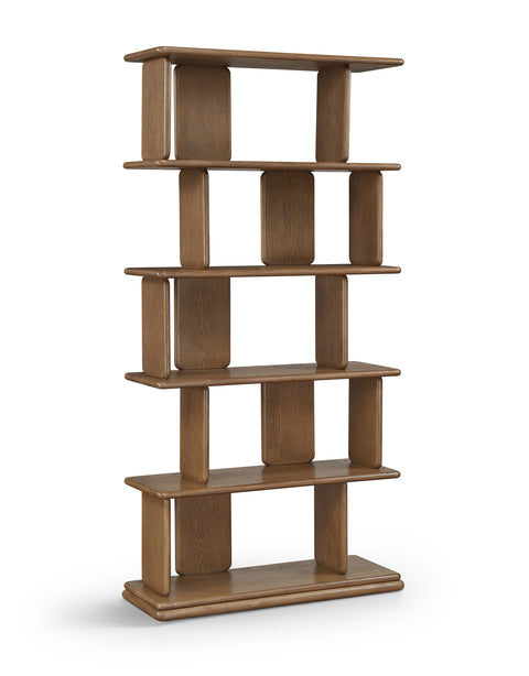 Camden Brown Solid Wood And Oak Veneer Bookcase, 1 Piece
