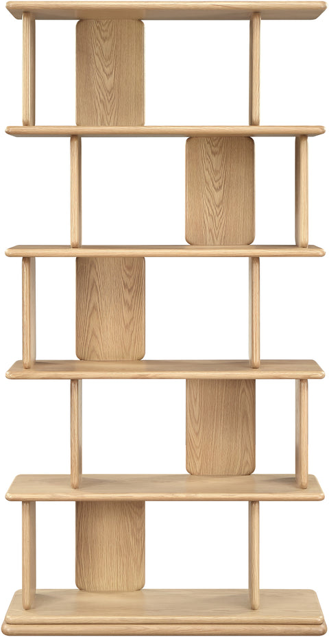 Camden Natural Solid Wood And Oak Veneer Bookcase, 1 Piece