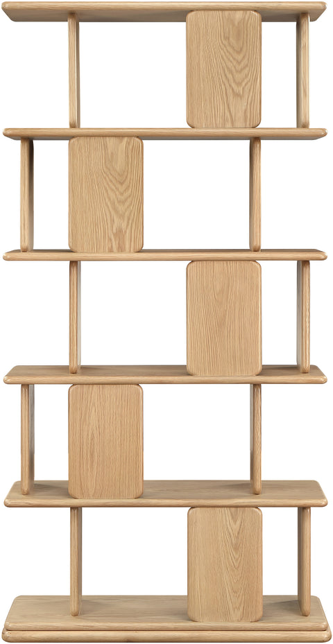 Camden Natural Solid Wood And Oak Veneer Bookcase, 1 Piece