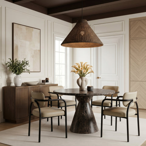 Nova Beige Vegan Leather Upholstered Dining Chair, 2-Piece