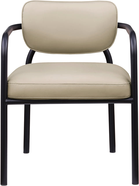 Nova Beige Vegan Leather Upholstered Dining Chair, 2-Piece