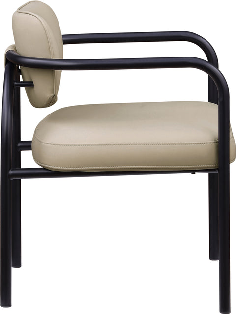 Nova Beige Vegan Leather Upholstered Dining Chair, 2-Piece
