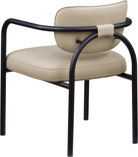 Nova Beige Vegan Leather Upholstered Dining Chair, 2-Piece