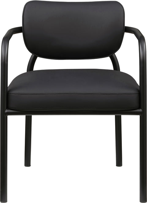 Nova Black Vegan Leather Upholstered Dining Chair, 2-Piece (Style 3)