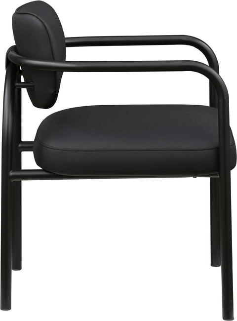 Nova Black Vegan Leather Upholstered Dining Chair, 2-Piece (Style 3)
