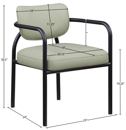 Nova Mint Vegan Leather Upholstered Dining Chair, 2-Piece