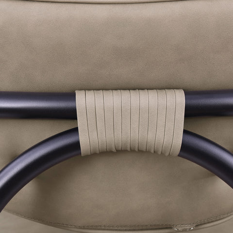 Nova Taupe Vegan Leather Upholstered Dining Chair, 2-Piece