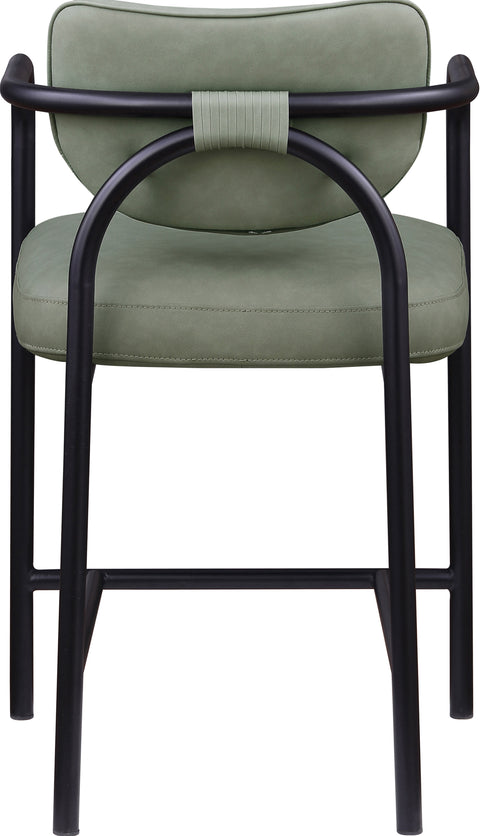 Nova Green Vegan Leather Upholstered Counter Stool, 1 Piece