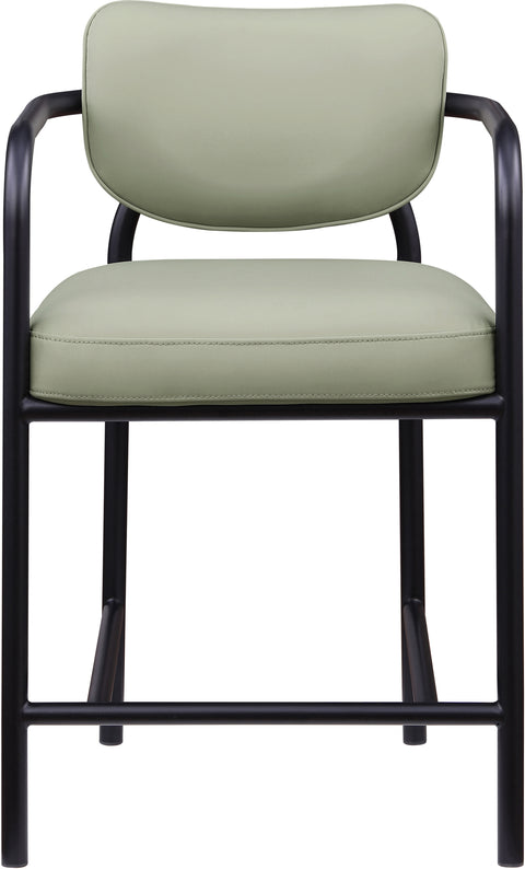 Nova Mint Vegan Leather Upholstered Counter Stool, 1 Piece