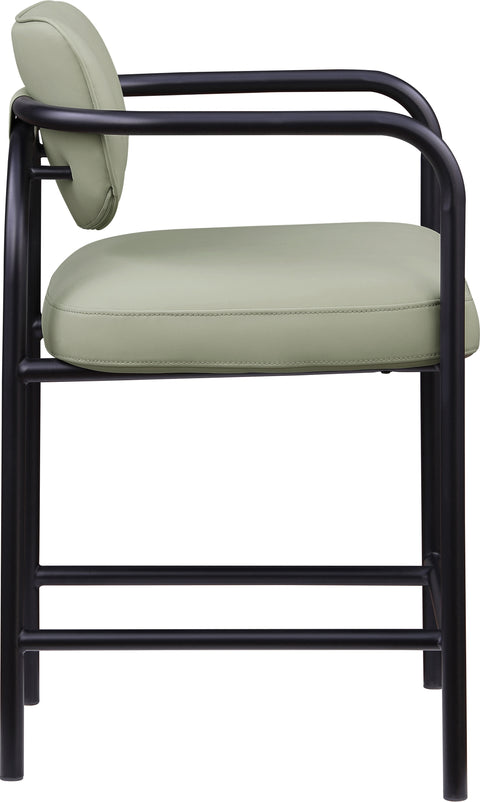 Nova Mint Vegan Leather Upholstered Counter Stool, 1 Piece