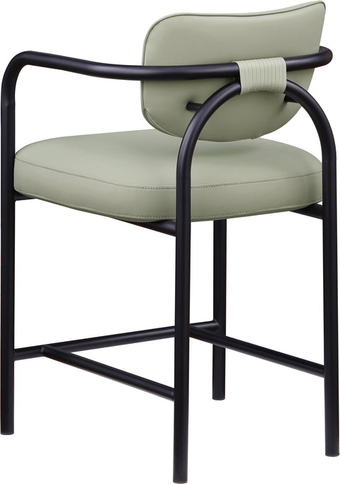 Nova Mint Vegan Leather Upholstered Counter Stool, 1 Piece