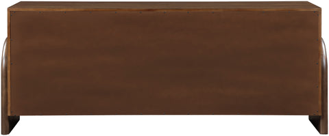 Faye Brown Oak Veneer And Solid Wood Sideboard/Buffet, 1 Piece