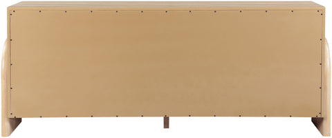 Faye Natural Oak Veneer And Solid Wood Sideboard/Buffet, 1 Piece