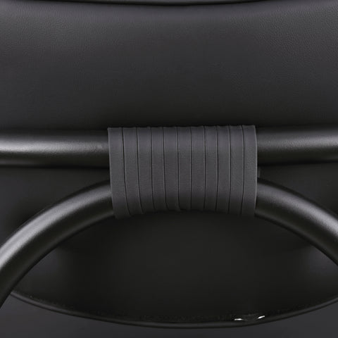 Nova Black Vegan Leather Upholstered Bar Stool, 1 Piece