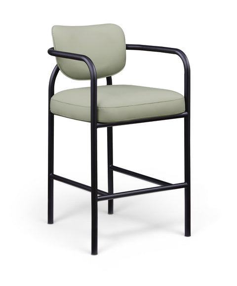 Nova Mint Vegan Leather Upholstered Bar Stool, 1 Piece