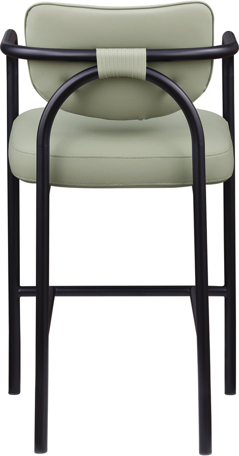Nova Mint Vegan Leather Upholstered Bar Stool, 1 Piece