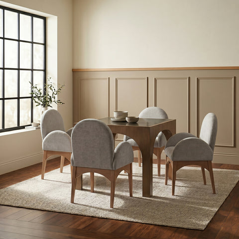 Sage 36.25" Brown Tempered Glass Top Dining Table, 1 Piece