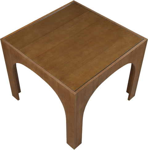 Sage 36.25" Brown Tempered Glass Top Dining Table, 1 Piece