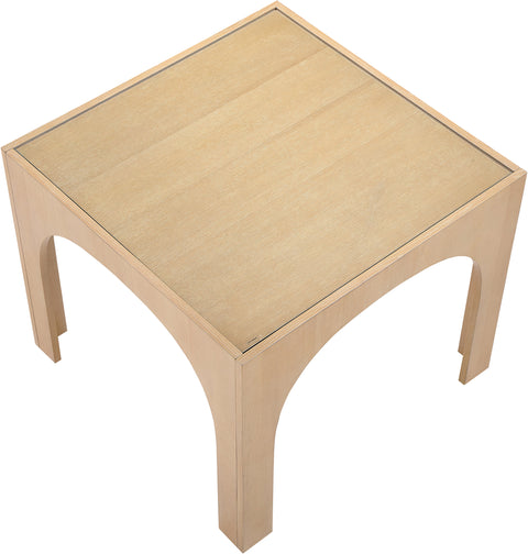 Sage 36.25" Natural Tempered Glass Top Dining Table, 1 Piece