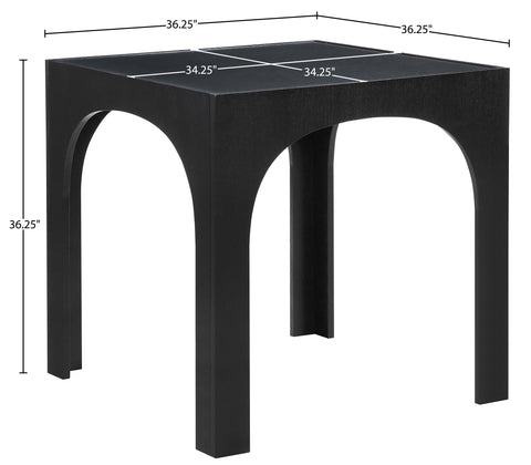 Sage 36.25" Black Tempered Glass Top Counter Height Table, 1 Piece