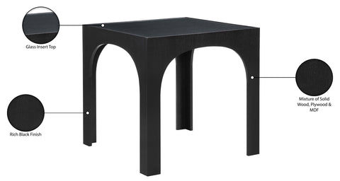 Sage 36.25" Black Tempered Glass Top Counter Height Table, 1 Piece