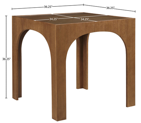 Sage 36.25" Brown Tempered Glass Top Counter Height Table, 1 Piece