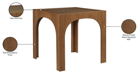Sage 36.25" Brown Tempered Glass Top Counter Height Table, 1 Piece