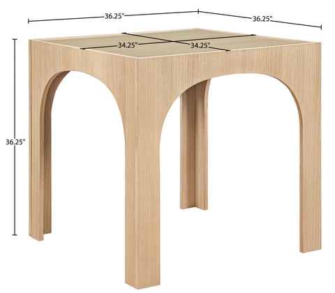 Sage 36.25" Natural Tempered Glass Top Counter Height Table, 1 Piece