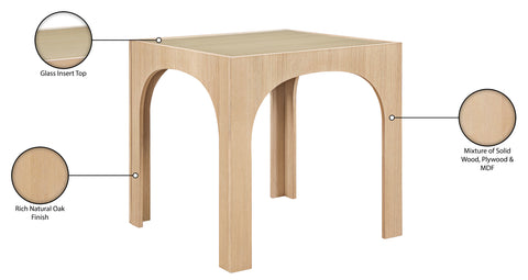 Sage 36.25" Natural Tempered Glass Top Counter Height Table, 1 Piece