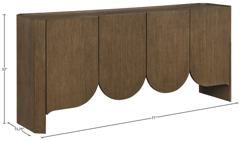 Linden Brown Solid Wood Sideboard/Buffet, 1 Piece