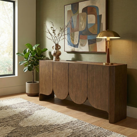 Linden Brown Solid Wood Sideboard/Buffet, 1 Piece