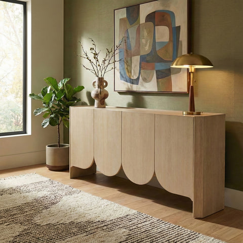 Linden Natural Solid Wood Sideboard/Buffet, 1 Piece