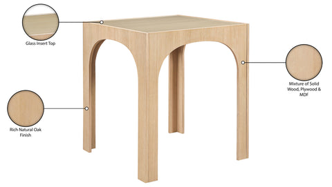 Sage 36.25" Natural Tempered Glass Top Bar Height Table, 1 Piece