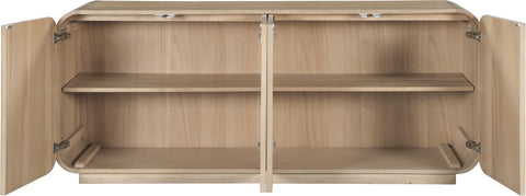 Prescott Natural Solid Wood And Natural Cane Sideboard / Buffet, 1 Piece