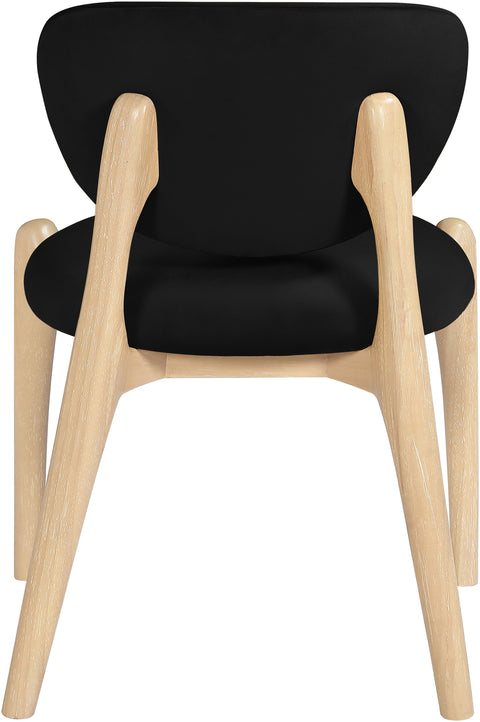 Monroe Black Velvet Performance Fabric Upholstered Dining Chair, 2-Piece