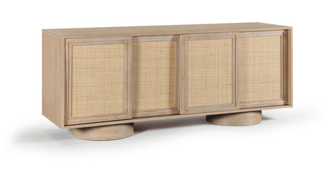 Prescott Natural Solid Wood And Natural Cane Sideboard / Buffet, 1 Piece (Style 2)
