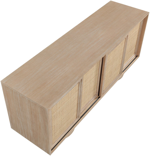 Prescott Natural Solid Wood And Natural Cane Sideboard / Buffet, 1 Piece (Style 2)