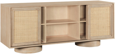 Prescott Natural Solid Wood And Natural Cane Sideboard / Buffet, 1 Piece (Style 2)