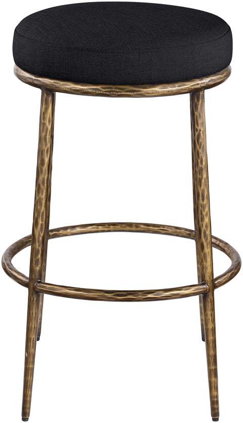 Orla Black Performance Fabric Upholstered Bar Stool, 1 Piece
